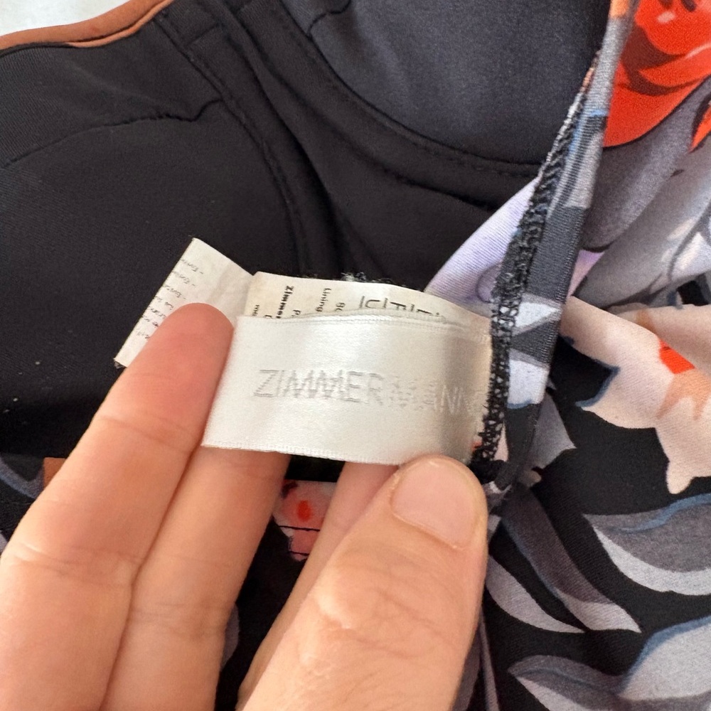 Zimmermann Black Floral corset Swimsuit size 1 (Aus 10, US 4 / 6, 6/7) small - Picture 3 of 4